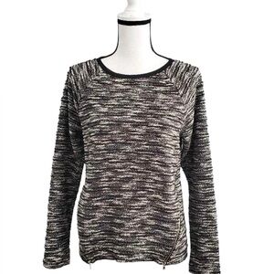 ANN TAYLOR Womens Polyester Cotton Long Sleeve Sweater Zip Sides Sz M